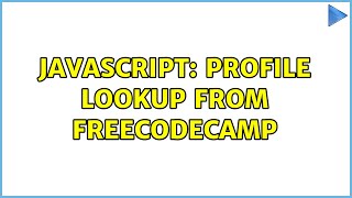 Javascript: Profile Lookup from freecodecamp