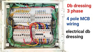 Electrical DB Dressing || Db dressing electrical 3 phase || 4 pole MCB connection