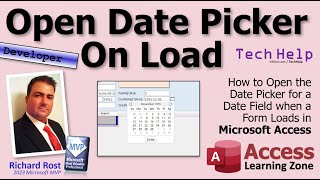 How to Open the Date Picker for a Date Field when a Form Loads in Microsoft Access