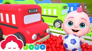 Color Train + Wheels On the Bus Song | Baby JoJo Nursery Rhymes & Kids Songs