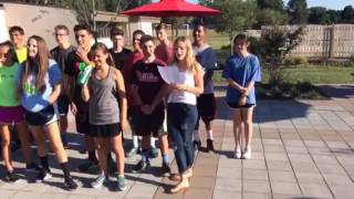 The Abington Friends School cross country team takes the Team Up Speak Up Day pledge