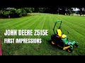 John Deere Z515E Lawn Mower Review | Zero Turn | Stripes on First Cut