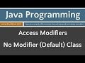 Learn Java Programming - Default, aka Package-Private Access, Applied to a Class