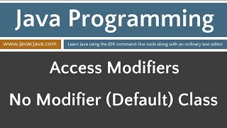 Learn Java Programming - Default, aka Package-Private Access, Applied to a Class