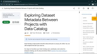 Exploring Dataset Metadata Between Projects with Data Catalog | #qwiklabs | #GSP789 #CLI