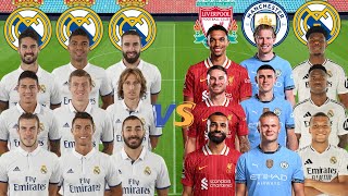 2017 Real Madrid 🆚 2025 Liverpool Man City Madrid - Ronaldo Benzema Modric Vinicius Haaland Salah