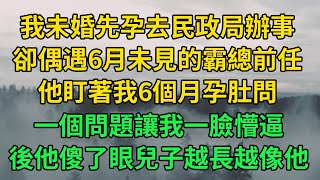 我未婚先孕去民政局辦事，卻偶遇6月未見的霸總前任，他盯著我6個月孕肚，一個問題讓我一臉懵逼，後他傻了眼兒子越長越像他