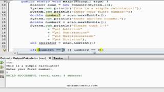 Java tutorial 5 - Basic Output Calculator!