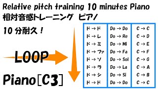 相対音感 10分間 トレーニング [C3] Relative pitch 10 minutes training [C3]