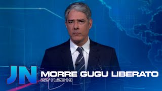 William Bonner anuncia a morte de Gugu Liberato no Jornal Nacional (22/11/2019)