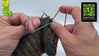 Simple Right-Leaning Single Decrease in Double-Knitted Brioche — A Sockmatician Tutorial