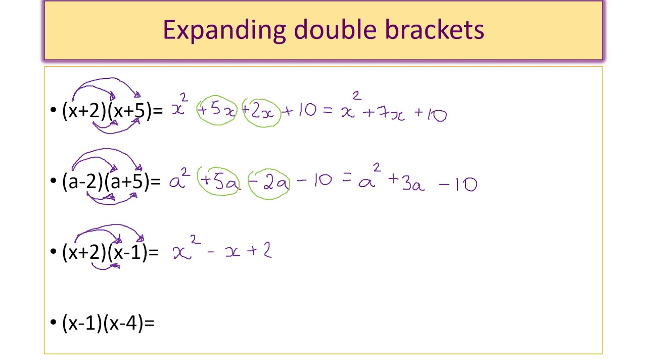 Expanding Double Brackets - YouTube