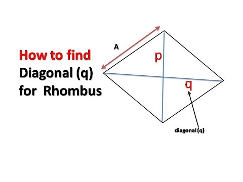 How to find Diagonal (q) for Rhombus How to find Diagonal (q) for Rhombus