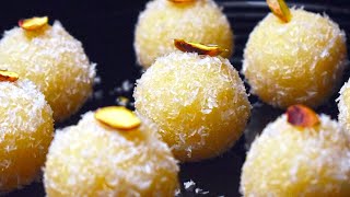 Instant Coconut Laddu | കോക്കനട്ട് ലഡു | Nariyal Ladoo Recipe|  Homemade Desiccated Coconut