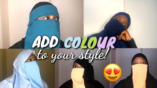 Different Niqab styles || You don’t have to always wear the black one 😅 #niqabiyoutuber #niqabstyles