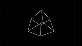 Rotating 3D Wireframe Cube with Python