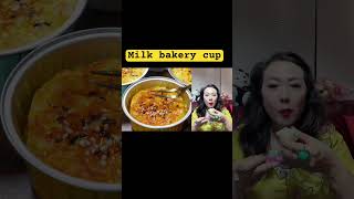 Jenny likes China street food: Milk bakery cup! Jenny eating show Mukbang! Chinese Asian snacks!