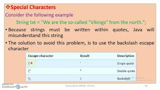 JAVA - MODULE 2 - TOPIC 16 - STRING CONTINUATION