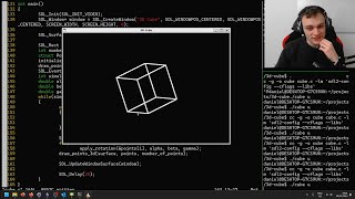 Coding a Rotating 3D Cube in C