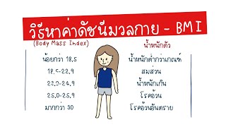 วิธีหาค่า BMI | ดัชนีมวลกายคืออะไร | เกณฑ์ดัชนีมวลกาย | อ้วนแล้วยัง | BMI คืออะไร | ดัชนีมวลกาย