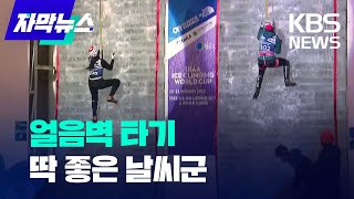 [자막뉴스] 청송 아이스클라이밍 월드컵..박진감 넘치는 얼음벽 타기 / KBS 2025.01.13.