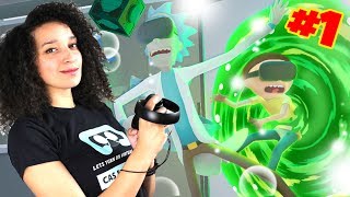 RICK AND MORTY VR GAME (2017) PART 1 | Rick and Morty: Virtual Rick-ality (Oculus Touch Gameplay) #1