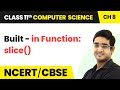 Built - in Function: slice() - Strings | Class 11 Computer Science Chapter 8 | CBSE 2024-25