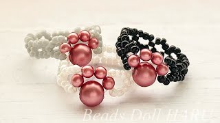 Paw pad motif bead ring