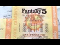 California Lottery Fantasy 5 Jackpot Winning Ticket