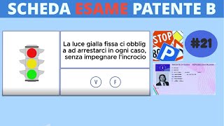 SCHEDA ESAME PATENTE B -2024- #21