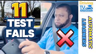 11 Driving Test FAILS in an Automatic Car (Serious Faults)