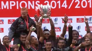 Fiji Wins World Series 2014 -15,Cup Presentation.