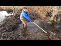 UNCLOGGING DITCH FROM BEAVER DEBRIS! Prep Work For Dam Removal!