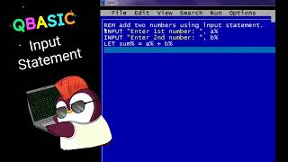 how to use input statement in qbasic #qbasic #learning #tutorial