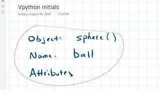Intro to Vpython--a new take on "Hello World!"