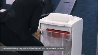 Manufacturer Video of the HSM Securio AF500 500 Sheet Auto Feed Cross Cut Shredder