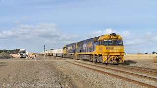 6MP4 Pacific National TOLL Container Train With Two NR Class Diesel Locomotives (9/8/2024) - PoathTV