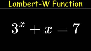 How Lambert W Solves This Exponential Equation