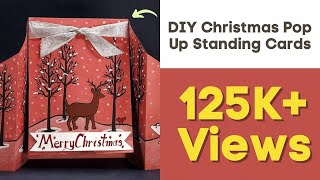 Pop Up Christmas Cards- DIY Christmas Pop Up Standing Cards