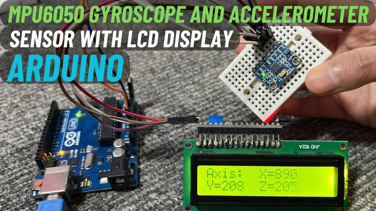 MPU6050 Gyroscope & Accelerometer Sensor With 16X2 I2C LCD Display ...