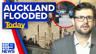 Flooded Auckland braces for more rain after state of emergency declared | 9 News Australia