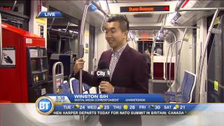 Taking a ride on the new TTC streetcar (1 of 2)