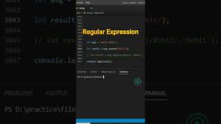 #regular expression in #javascript #shorts #string method in regular expression