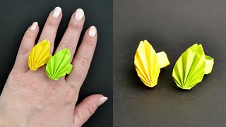 Cool PAPER RING "LEAF" | Origami Jewelry | Tutorial DIY by ColorMania