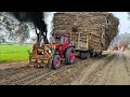 Tractor Fail 😱 || Tractor heavy sugercane load trailer stuck in mud || Tractor Video 🚜🚜