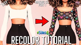 Make Your Own CC - Part 1: Recolors | Sims 4 CC Tutorial