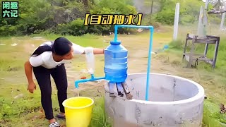 驚人發明！用水桶和塑料瓶制作的自動抽水裝置，太神奇了！ #巴基斯坦 #制造业 #手工修复 #手艺 #作坊