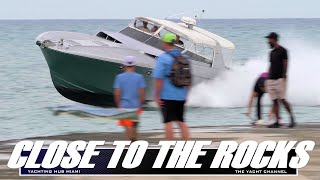 MAGNUM 50 HUGGING THE CURVE AT FULL SPEED ROOSTERTAIL HAULOVER INLET DAILY  YACHTS AND BOATS