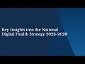 Key insights into the National Digital Health Strategy 2023-2028