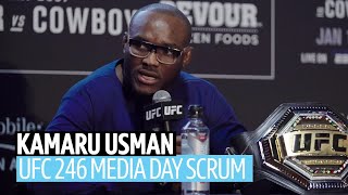 "Conor can get it!" Kamaru Usman discusses his future at UFC 246 media day
